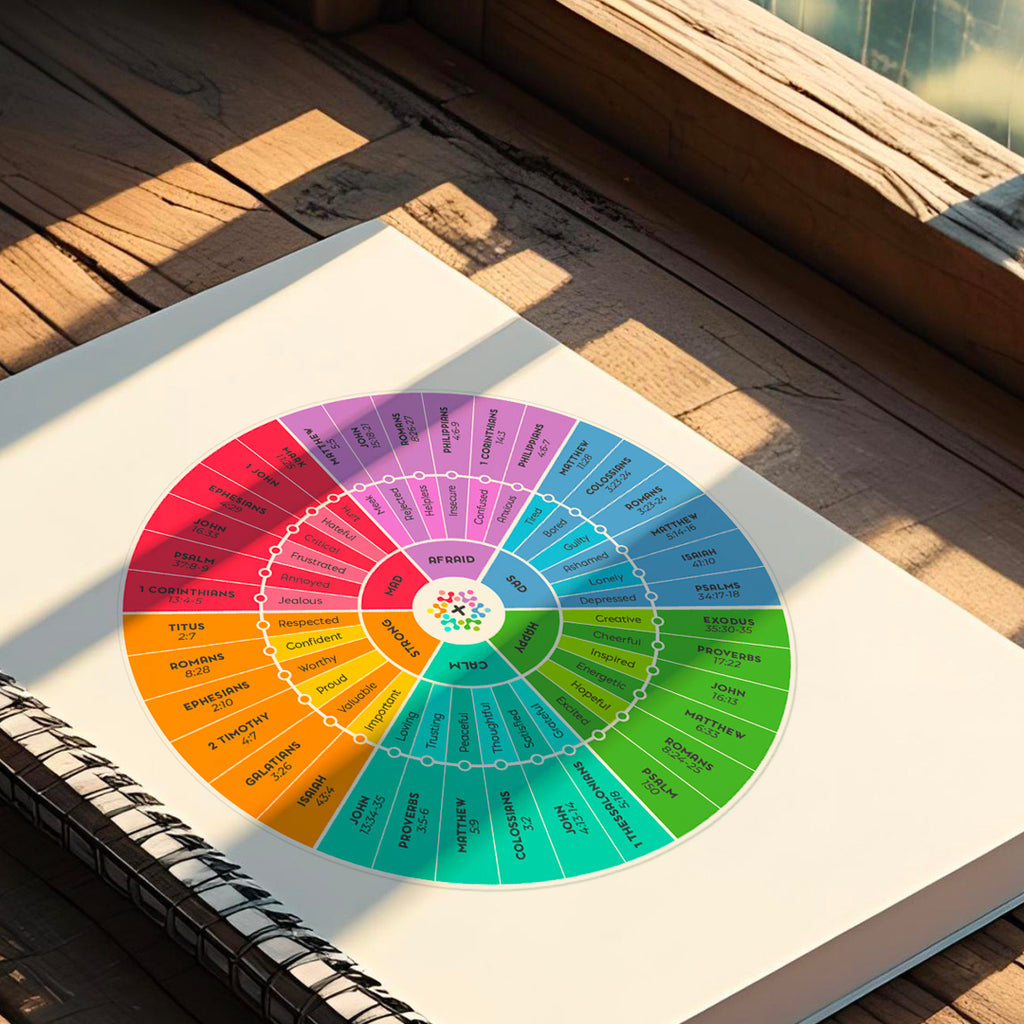 Peel & Stick Emotion Wheel [Jumbo Size-5 Inch Circle] + FREE SHIPPING