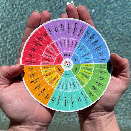 Peel & Stick Emotion Wheel [Jumbo Size-5 Inch Circle] + FREE SHIPPING
