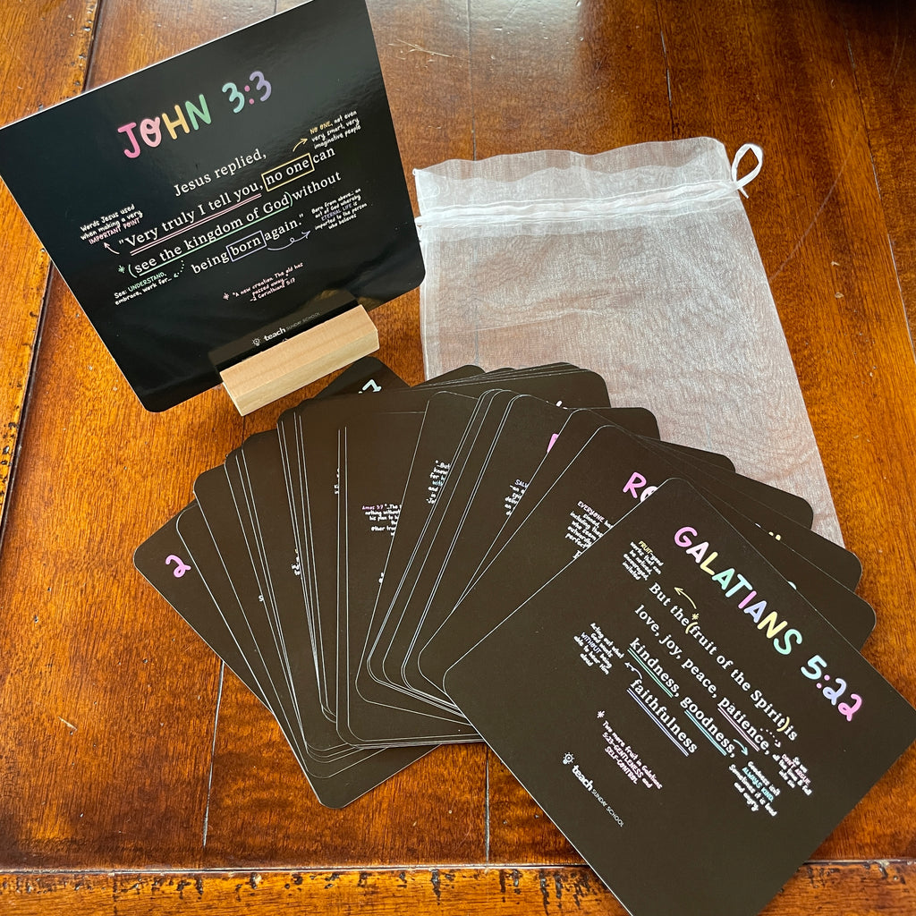 52 Scripture Cards™ [Includes Organza Pouch, Wooden Stand] + FREE SHIPPING